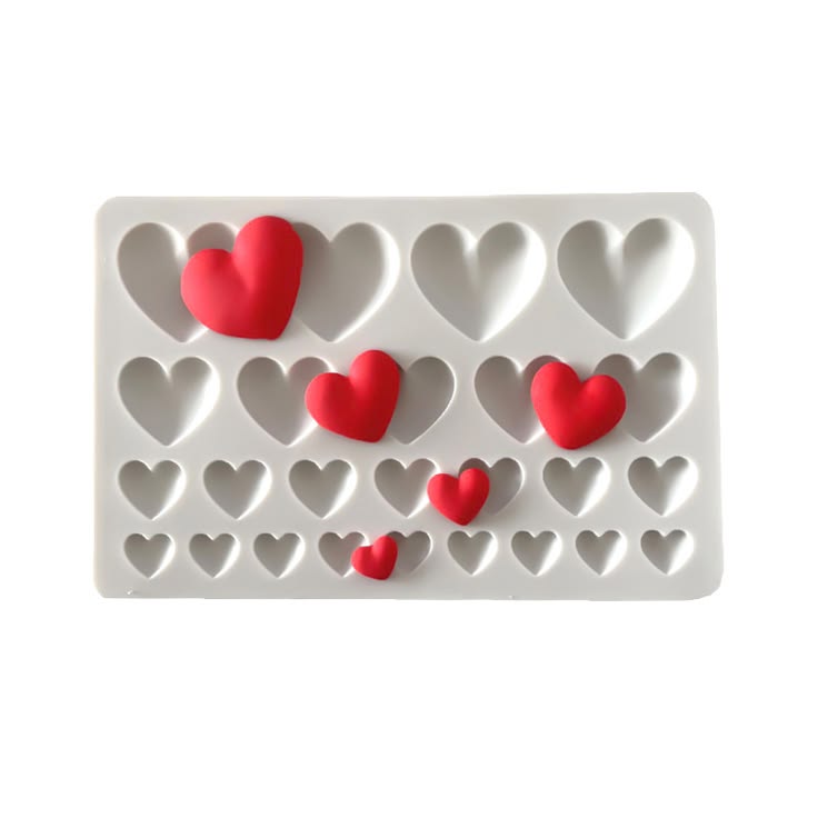 Silicone Mold Hearts (25 Cavity)